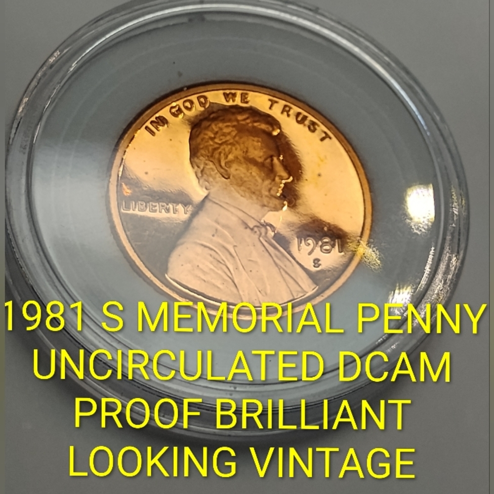 ✅❤️1981 S Memorial Penny Uncirculated DCAM Proof IN PROTECTION CAPSULE